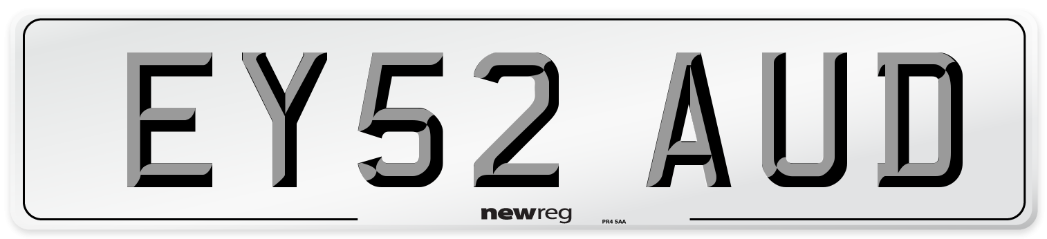 EY52 AUD Number Plate from New Reg